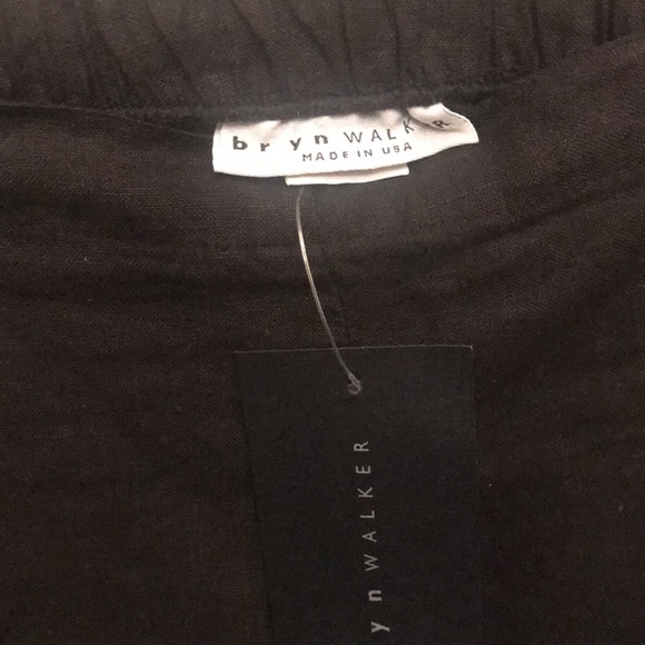 Bryn Walker Linen Capri Pants Black SZ XXS - Picture 4 of 8